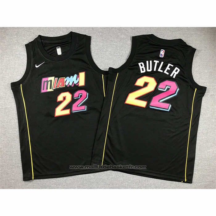 Maillot Enfant Miami Heat Jimmy Butler #22 2021-22 Ville Noir